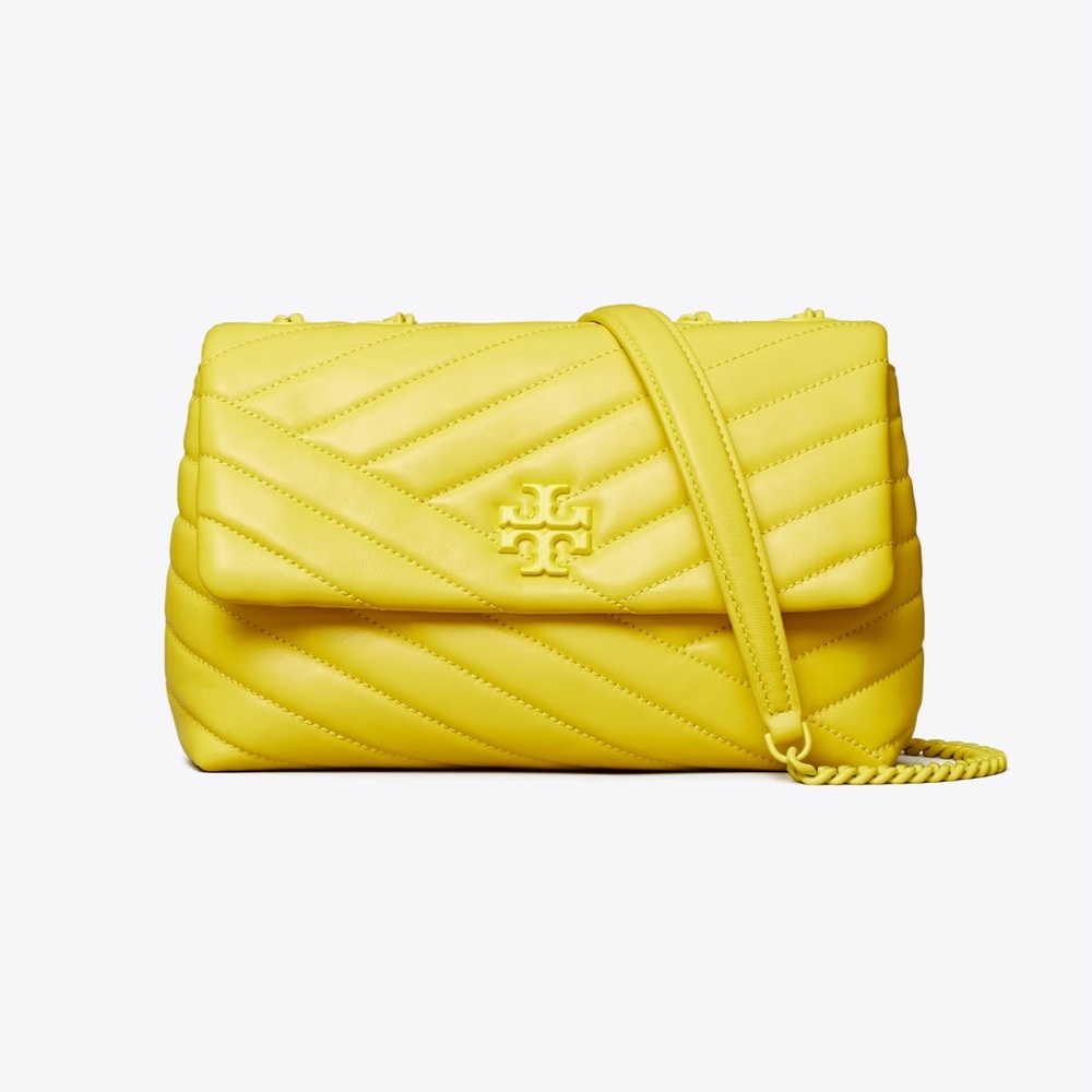 🔥New Tory Burch Kira Chevron Powder Coated Small Convertible Shoulder Bag